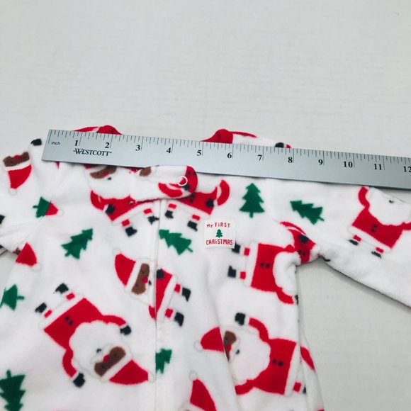 Just One You Made By Carter's Baby Size 6 Month Dark Santa Footed Pajama New - Picture 8 of 16